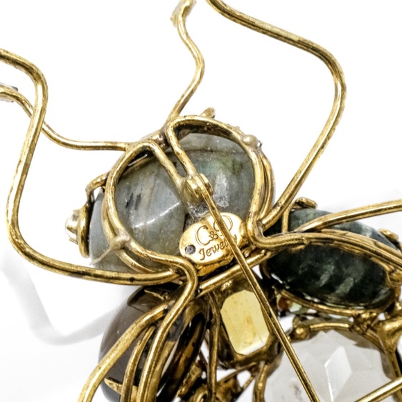 C&D JEWELRY Vintage Costume Large Ant Insect Bug Gem Brooch Pin Iradj Moini - Picture 11 of 12